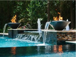 Houston Pool Builders specializing in the construction of inground swimming pools - Stewart Land Designs.