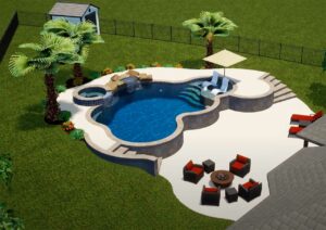 3D Rendering Pool Design
